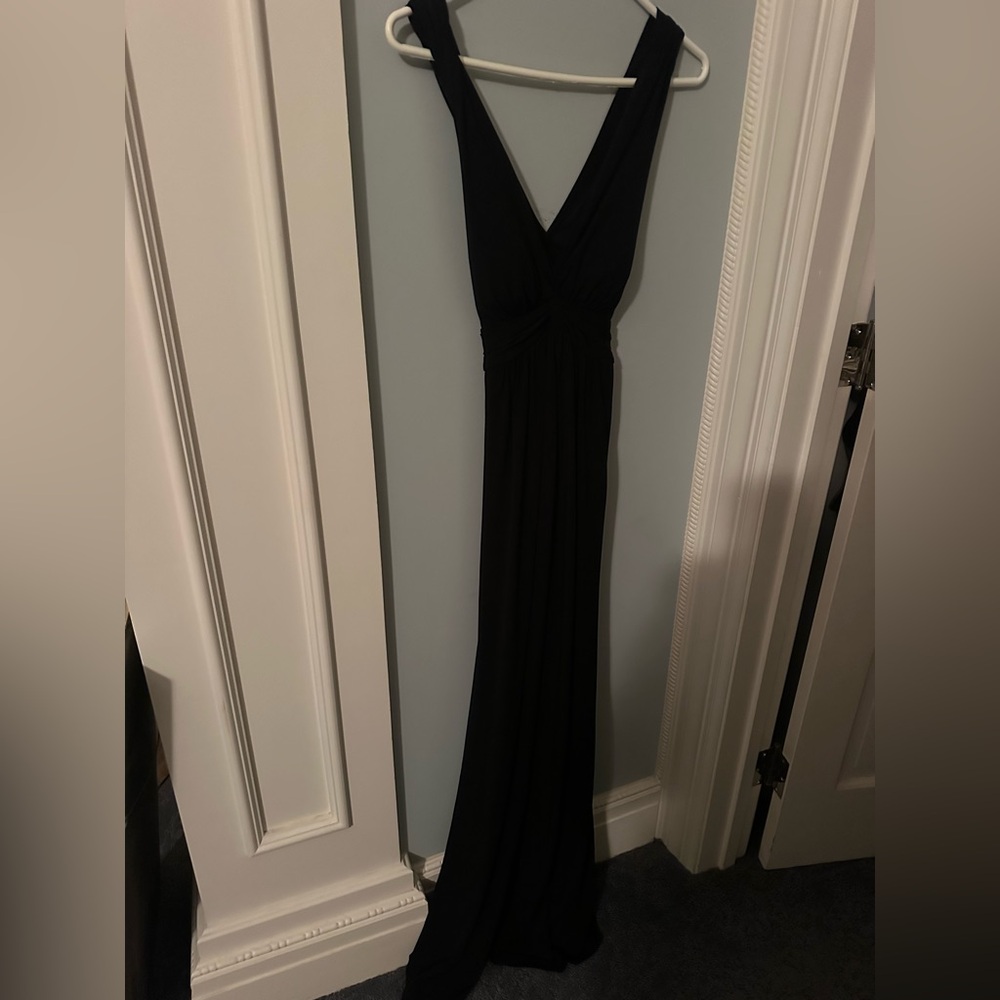 WHBM Black sleeveless evening dress